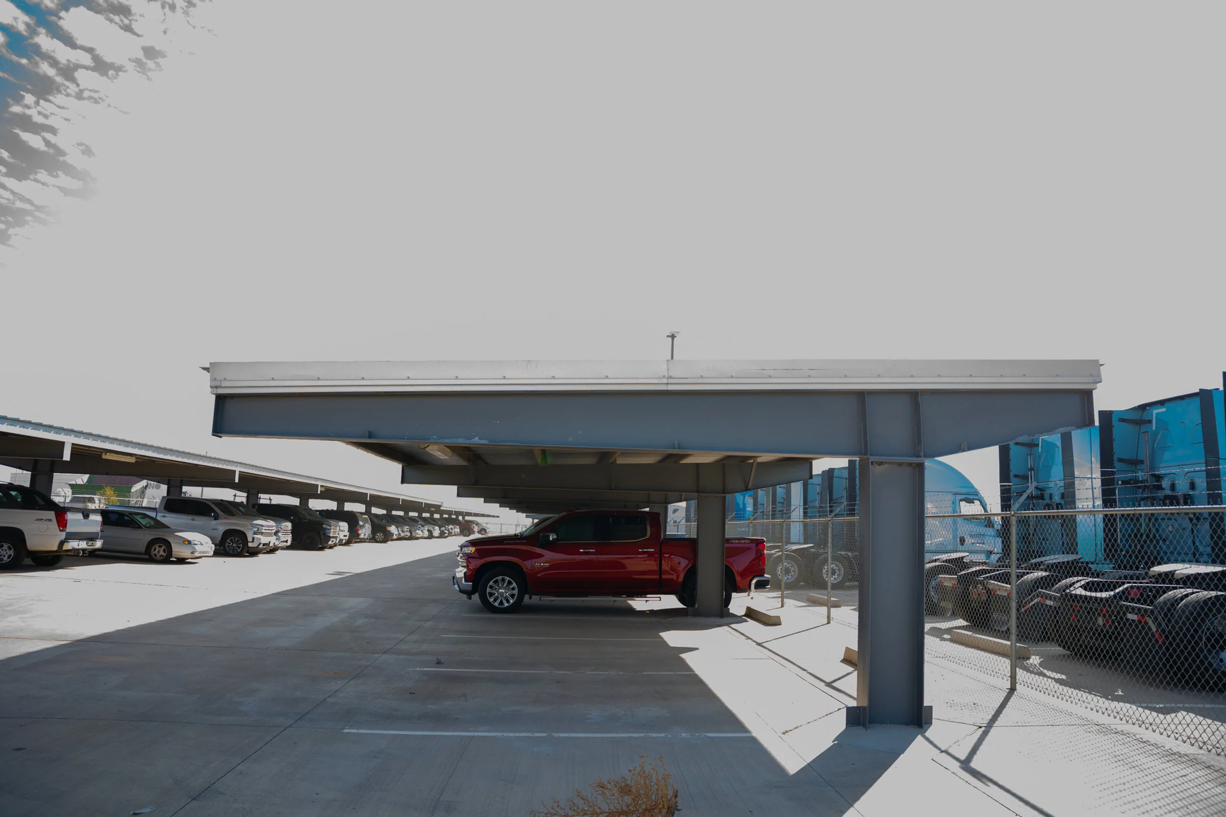Steel structure under construction