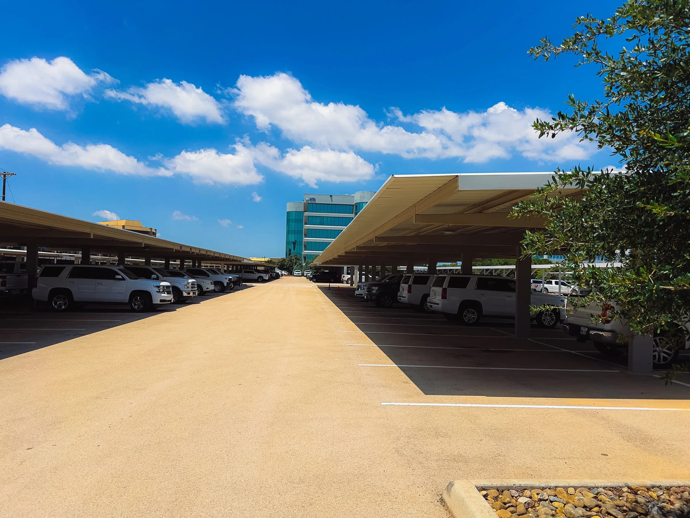 Completed commercial canopy project