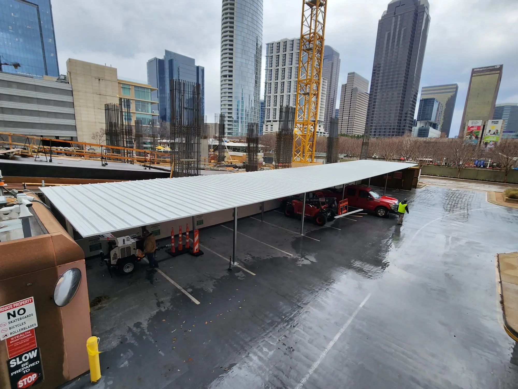 Bank of America Canopy: 3-Day Install, Real Steel Canopies