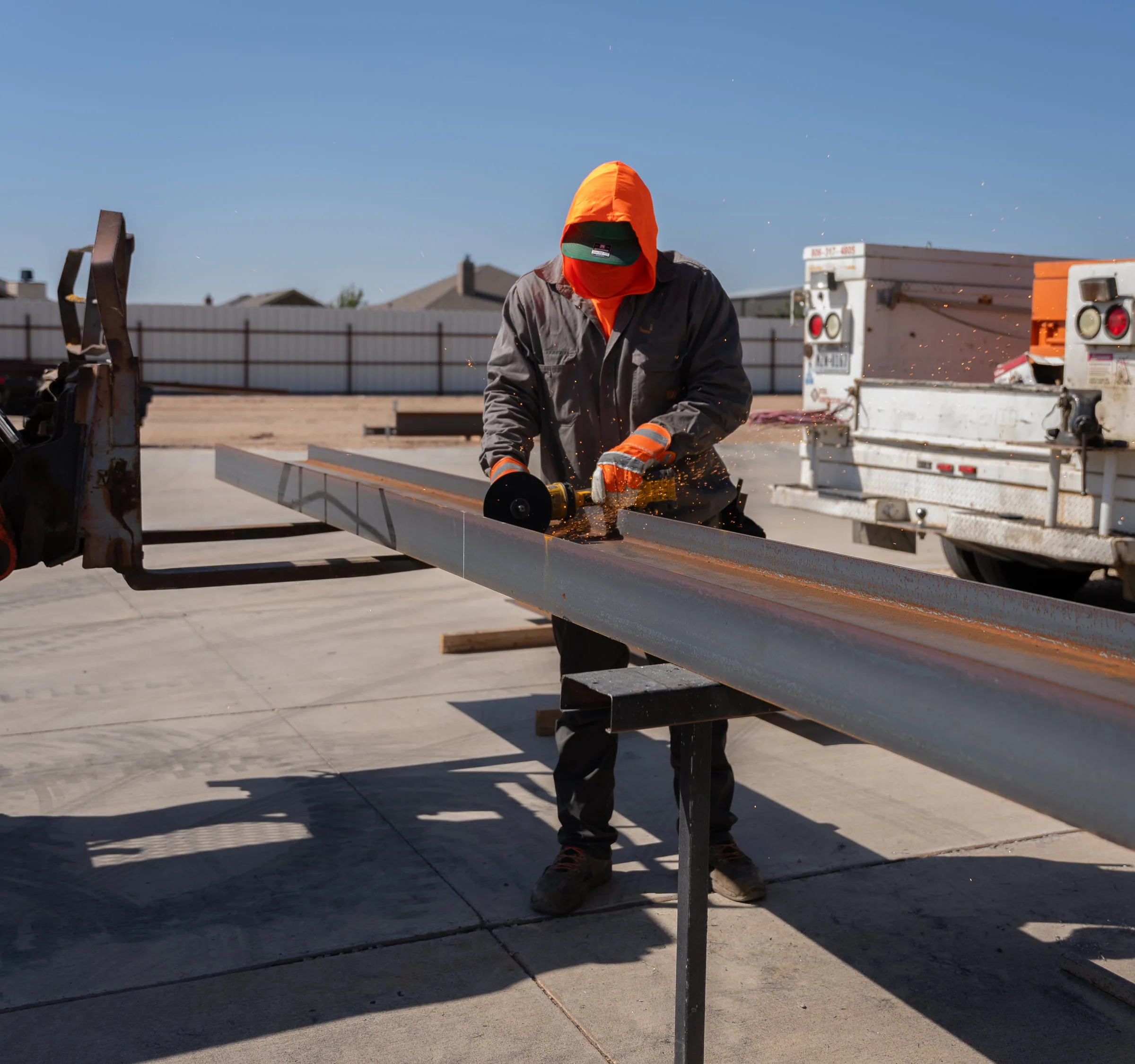 Completed commercial steel canopy